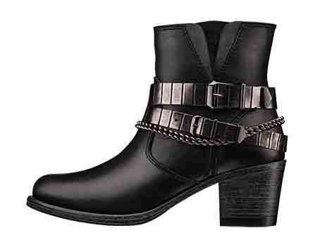 Art 25702 Leather western boot with metallic straps, Cost £37.50 Retail £99.50