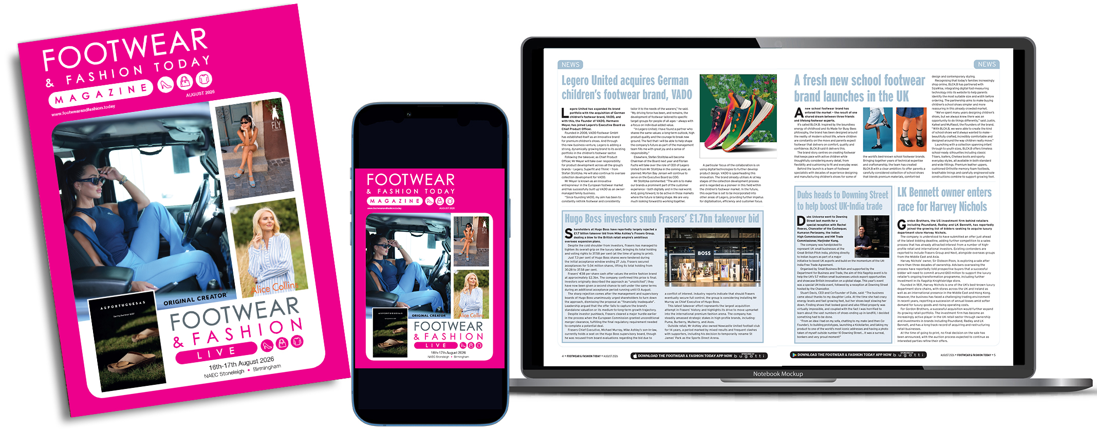 FT AUG26 COVERS The August edition of Footwear & Fashion Today is out now!