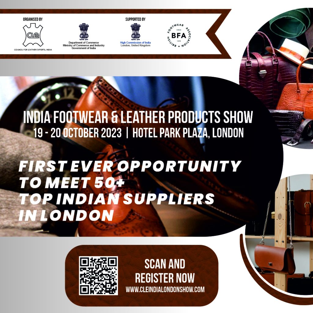 Indian Leather Show Social Media Post India Footwear & Leather Products Show opens in London this month