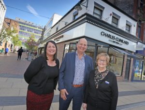 June News Clinkard Store manager Gina Ditchburn managing director Charles Clinkard and assistant manager Mary Lockwood outside Charles Clinkards Middlesbrough store lr Shoe retailer puts best foot forward with store makeover